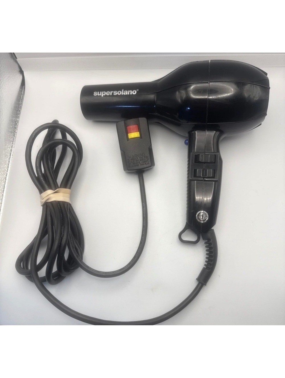 Supersolano Professional Black Hair Dryer with Heat and Speed Settings